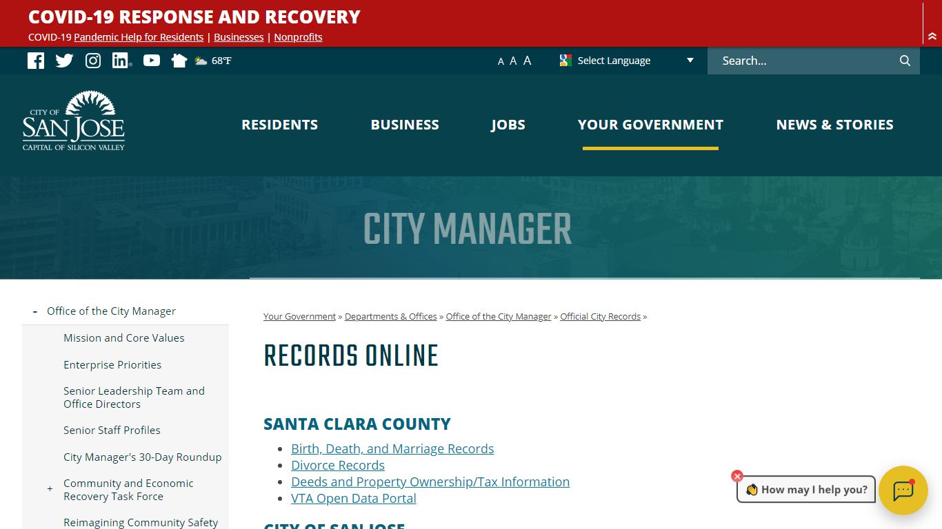 Records Online | City of San Jose
